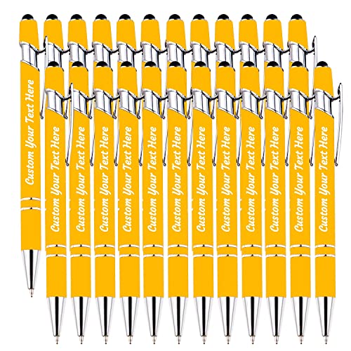 DEZUNTU Personalisierte Custom Pens Bulk 24 Pack, Customized Engraving Kugelschreiber mit Namensbotschaft, Office-Medium Point, schwarze Tinte von DEZUNTU