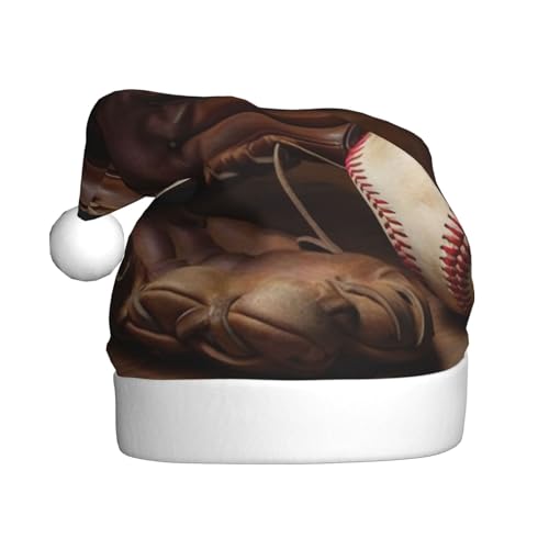 DFEPFKGOKL Baseball – Klassische Weihnachtsmütze für Erwachsene – weicher Plüsch, Weihnachtsmannmütze, Weihnachtsfeiertags-Dekoration von DFEPFKGOKL