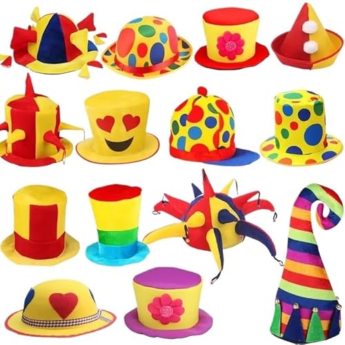 Partyzubehör: Dekorative Partyhüte – Partyhüte, Party-Kopfbedeckungen, personalisierte Partyhüte for die Dekoration von Geburtstagspartys(Clown hat B) von DFJOENVLDKHFE