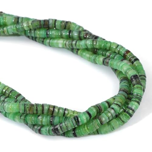 15''/30'' 4-6mm natürlich gefärbte Muschelperlen natürliche Heishi flache unregelmäßig gefärbte Perle für DIY Halskette Armband Ohrringe handgefertigt von DFLINGA