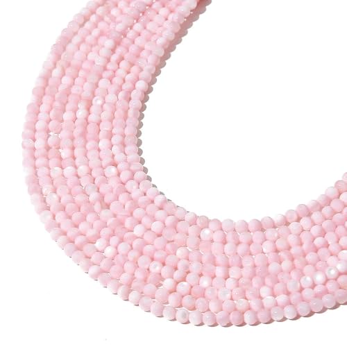 250 Stück 3 mm natürliche Süßwasser-Muschelkugeln, einzigartige lose Perlen, handgefertigt, für DIY-Schmuck, Armbänder, Halsketten, Ohrringe, Schmuckzubehör von DFLINGA