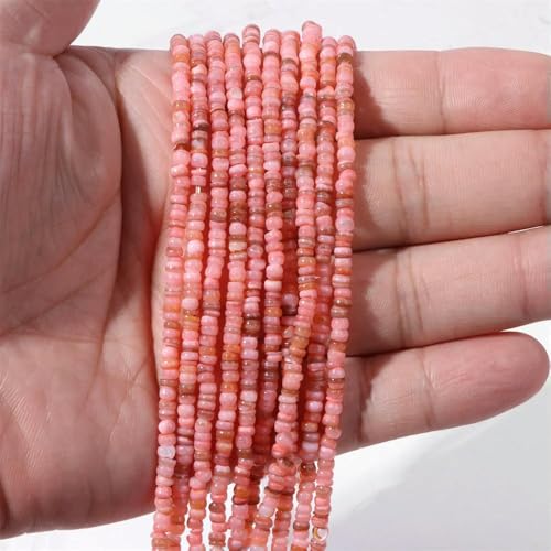 3–4 mm natürliche Süßwasser-Muschelperlen, gefärbt, mehrfarbig, flach, unregelmäßig, lose Abstandsperlen für DIY-Halsketten, Ohrringe, Armbänder von DFLINGA