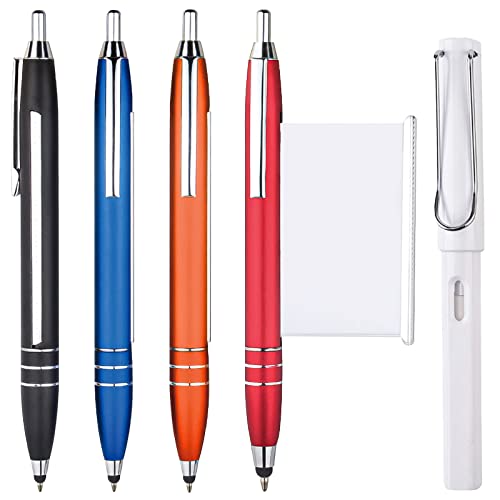 DGUSO Spicker Stift 4 Stück, Kugelschreiber Mit Spickzettel, Spickstift mit Mine, Spickzettel Stift Spicker Gadgets, 0,7 mm Metall-Stift Mit Spickzettel Druckkugelschreiber für Schule, Büro, Geschäft von DGUSO