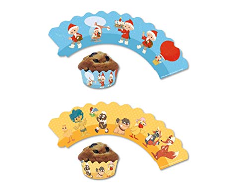 12 Deko-Banderolen für Muffins und Cupcakes * SANDMÄNNCHEN * für Kinderparty und Kindergeburtstag | Sandmann Pappteller Partyteller Party Set von DH-Konzept