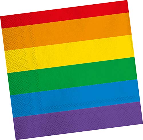 20 Servietten * REGENBOGEN FARBEN * für Party und Geburtstag | Mottoparty Kindergeburtstag Napkins Pride Gay LGBT von DH-Konzept