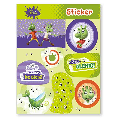 Olchis-Stickerbogen zum Kleben und Verzieren für Kindergeburtstag und Mottoparty Kinder Aufkleber Unser Olchis Party Set von DH-Konzept