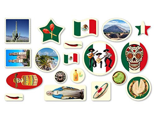 XXL-Großkonfetti * MEXIKO * mit 57 großen Konfetti-Teilen für eine Motto-Party oder Länder-Party // Mexico Mittelamerika Kinder Kindergeburtstag Deko Motto von DH-Konzept