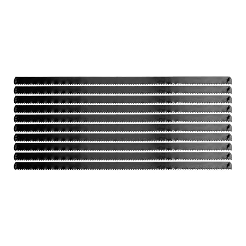 10 Stück 6" x 0,24" x 0,016" Dekupiersägeblätter mit Stiftende, Hartstahl, 16 Zähne, Dekupiersägeblatt for Schneiden von Holz, Metall und Kunststoff von DHAEY