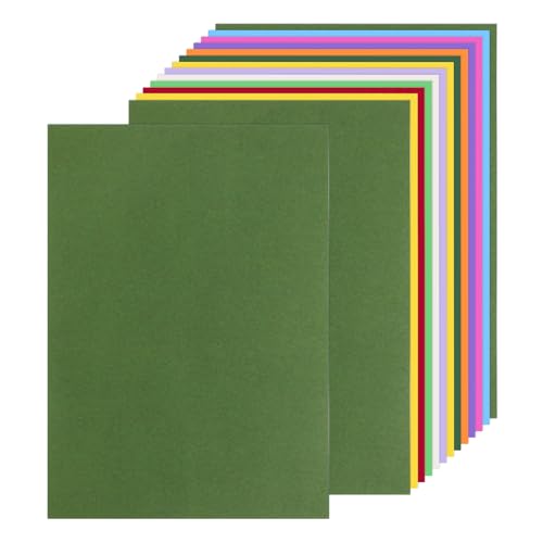 50 Blatt farbiges Kartonpapier A4, dickes Papier 250 g/m², blanko, schwere Karten, Lagerkonstruktionspapier Bastelpapier für Einladungen, Drucker, Postkarten, Dankeskarten, DIY-Karten (A4) von DHAIQC