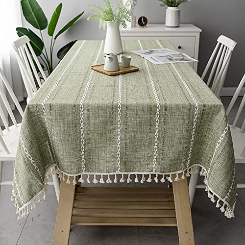 DHBHZD Tischdecke 100x130cm Baumwoll Leinen Rechteck Tischdecke Tischdecke Schweres Baumwoll Leinen Staubdichte Tischdecke für Party Tischdecke Küche Dinning von DHBHZD