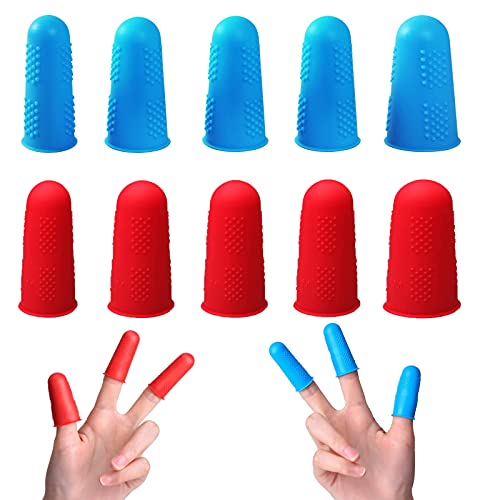 DHER Fingerschut Fingerschutz Finger Protector Rutschfest Finger Schutz 10PCS 3größEn Von Silikon-Fingerbetten Mit Rutschfestem Partikel-WäRmeisolations-Fingerschutz Silikon-VerbrüHungs-Fingerbetten von DHER