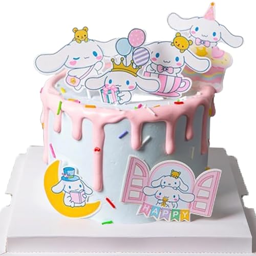 Tortendeko Geburtstag Mädchen, Cartoon Cake Topper, Kuchen Topper, Torten Topper Geburtstagsdeko Jungen Mädchen, Kinder Geburtstag Party Kuchen Deko (B) von DHRUTI