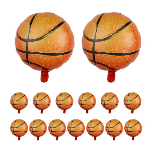 15 Stück Basketball-Luftballons, Basketball-Dekorationen, Basketball-Party-Dekorationen, Sport-Dekorationen, Sportspiel-Dekorationen, kreative Luftballons, Kinder-Luftballons, lustige Luftballons von DHSBGWSX
