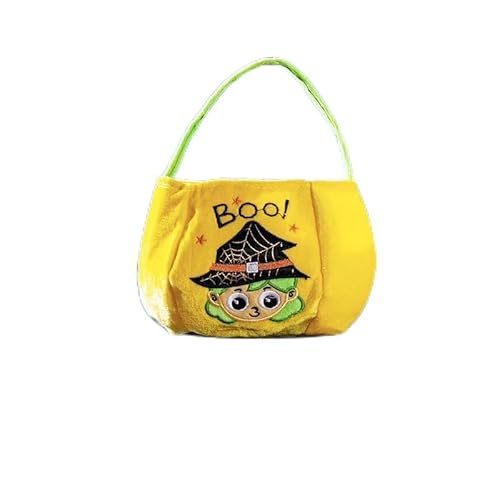 DHSUN Halloween Kürbis Candy Bag, Halloween Süßigkeitenbeutel, Halloween Süßigkeiten Eimer,Tragbare Kürbis Süßigkeitstüte，Halloween Dekoration Candy Taschen (boo) von DHSUN