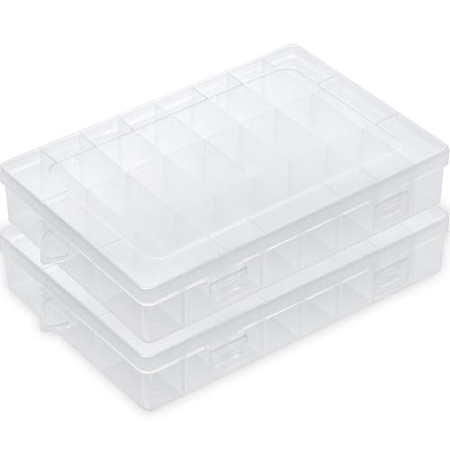 DHSUN Schmuckaufbewahrung kunststoffboxen Snacktabletts，sortierbox für kleinteile ，Snackboxen mit Fächern, Kindersnackboxen,aufbewahrungsbox mit deckel klein (23.3 * 11.7 * 4.1CM) von DHSUN