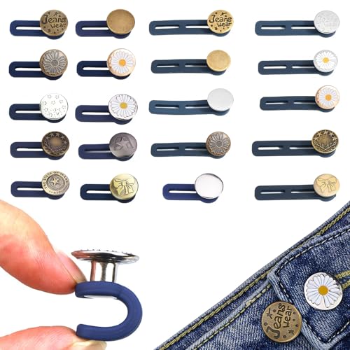 20 Stück Hosenbunderweiterung Knopf, Hosenerweiterung Hosenknopf Verlängerung Knopfverlängerung für Hosen Expander Button für Knöpfe Jeans Kleid Hosen von DHSWNNG