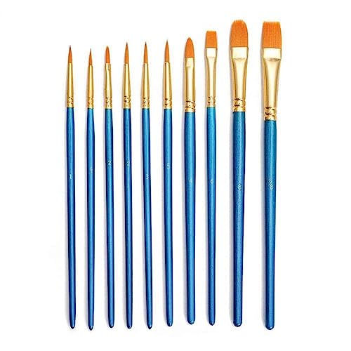 DHliIQQ 10 St/Packung Pinsel-Set Malerei Kunstpinsel für Acryl-Kit Künstler Öl Malerei N0I3 Aquarell liefert Student Professi von DHliIQQ