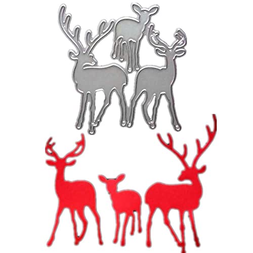 Weihnachts-Elch-Hirsch-Metall-Stanzformen, Prägestanzer, Handwerk, Scrapbooking, Vorlage, Karte, J2v1 Schablone von DHliIQQ