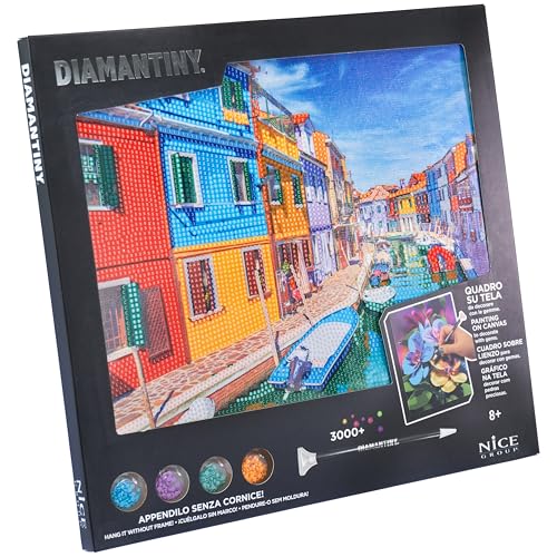 DIAMANTINY Level Up – Bild – Creative Art, Diamond Painting Kit, zum Erstellen von Burano-Mosaik von DIAMANTINY