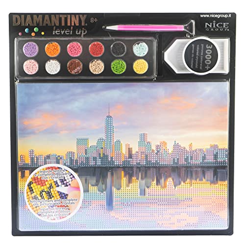 DIAMANTINY Level Up - City Aktivitäten Crystal Art, Diamond Painting Kit, Manhattan von DIAMANTINY