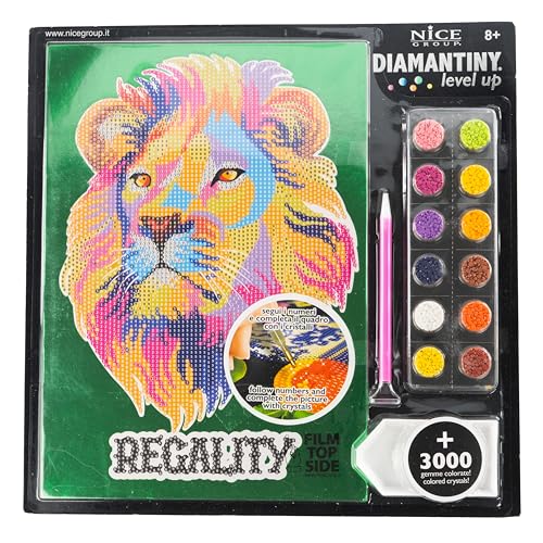 DIAMANTINY Level Up Nice Group Creative Art, Diamond Painting Kit Mosaik, POP, Löwe von DIAMANTINY