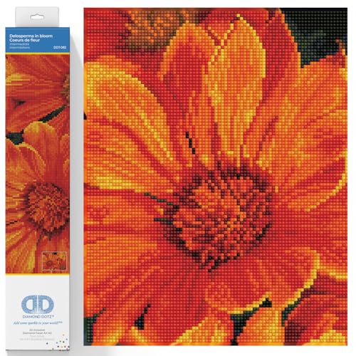 DIAMOND DOTZ 2592676 Original 5D Diamond Painting Set, Mittagsblume, DIY Diamant-Malerei-Kit mit runden Glitzersteinen für Erwachsene und Kinder ab 12 Jahren, Intermediate von DIAMOND DOTZ