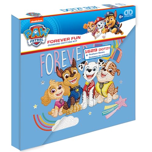 DIAMOND DOTZ BOX 2592778 Original 5D Diamond Painting Box Set, Paw Patrol - Forever Fun, DIY Diamant-Malerei-Kit mit Motivbox und Glitzersteinen für Kinder ab 6 Jahren, Beginner von DIAMOND DOTZ