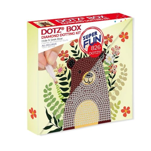 DIAMOND DOTZ BOX 2592828 Original 5D Diamond Painting Box Set, Kleiner Bär, DIY Diamant-Malerei-Kit mit Motivbox und Glitzersteinen für Kinder ab 6 Jahren, Beginner von DIAMOND DOTZ