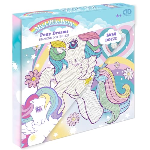 DIAMOND DOTZ BOX 2592873 Original 5D Diamond Painting Box Set, My Little Pony Träume, DIY Diamant-Malerei-Kit mit Motivbox und Glitzersteinen für Kinder ab 6 Jahren, Beginner von DIAMOND DOTZ