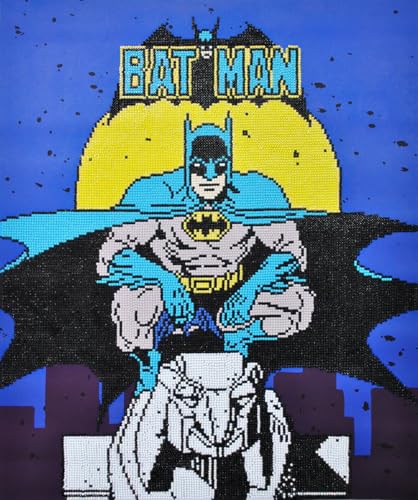 DIAMOND DOTZ CD234000110 - Original 5D Diamond Painting Set Batman, Kreativset mit 20.331 Diamant Mosaiksteinen, Malset 47 x 57cm, DIY Komplettset für Erwachsene und Kinder ab 8 Jahren, Extra funkelnd von DIAMOND DOTZ