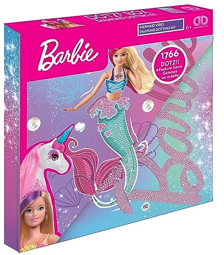 DIAMOND DOTZ BOX 2592872 Original 5D Diamond Painting Box Set, Meerjungfrau Barbie, DIY Diamant-Malerei-Kit mit Motivbox und Glitzersteinen für Kinder ab 6 Jahren, Beginner von DIAMOND DOTZ