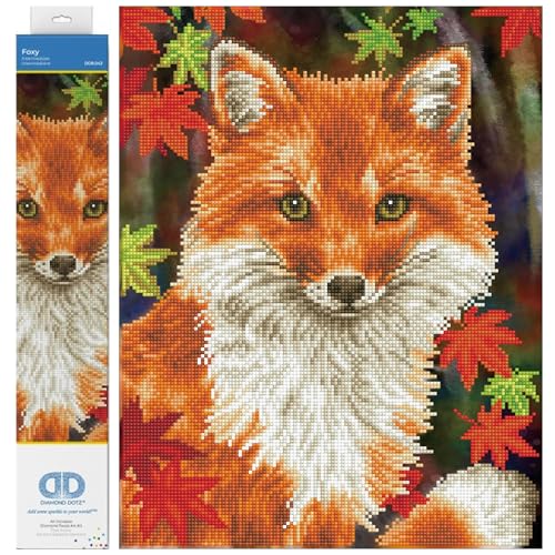 DIAMOND DOTZ DD9.043 - Original 5D Diamond Painting Set Fuchs Foxy, Kreativset mit 14.758 Diamant Mosaiksteinen, Malset ca. 35 x 45 cm, DIY Komplettset für Erwachsene und Kinder ab 8 Jahren von DIAMOND DOTZ