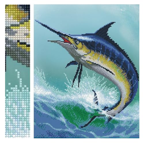 DIAMOND DOTZ Diamond Painting Kit: Monarch of The Sea, Stoff, 42 x 47cm von DIAMOND DOTZ