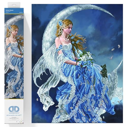 Diamond Dotz DD12-038 Mädchen im Mond, ca. 52 x 68 cm groß, Diamond Painting, Malen mit Diamanten, funkelndes Bild zum Selbstgestalten, für Kinder und Erwachsene von DIAMOND DOTZ