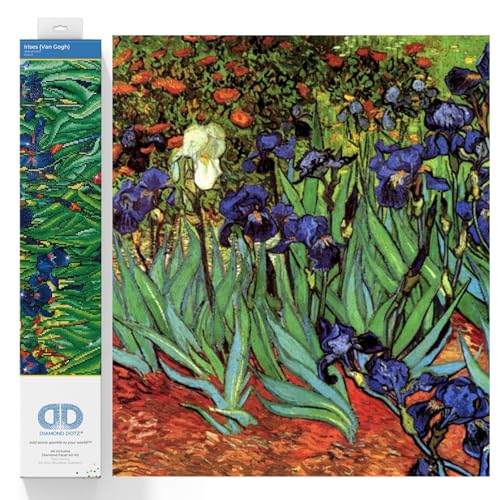 Diamond Dotz DD13-007 "Irises" von Van Gogh, ca. 71,12 x 55,9 cm gro�, Diamond Painting, Malen mit Diamanten, funkelndes Bild zum Selbstgestalten, f�r Kinder und Erwachsene von DIAMOND DOTZ