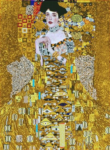 Diamond Dotz DD15-017 Woman in gold (Klimt), ca. 67 x 91 cm groß, Diamond Painting, Malen mit Diamanten, funkelndes Bild zum Selbstgestalten, für Kinder und Erwachsene, Bunt von DIAMOND DOTZ