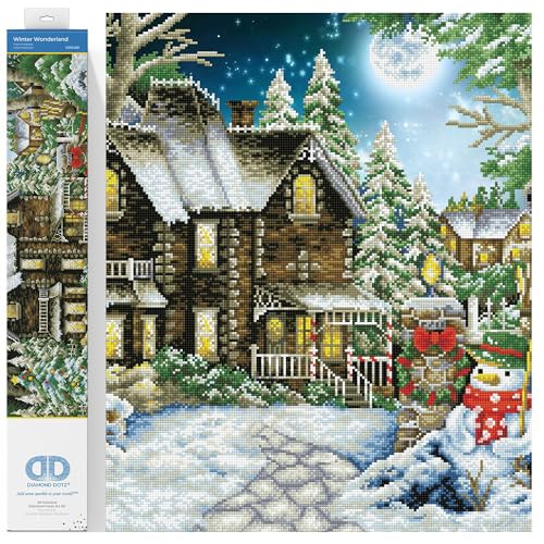 Diamond Dotz DD15-020 Winter Wonderland, ca. 90 x 61 cm groß, Diamond Painting, Malen mit Diamanten, funkelndes Bild zum Selbstgestalten, für Kinder und Erwachsene von DIAMOND DOTZ