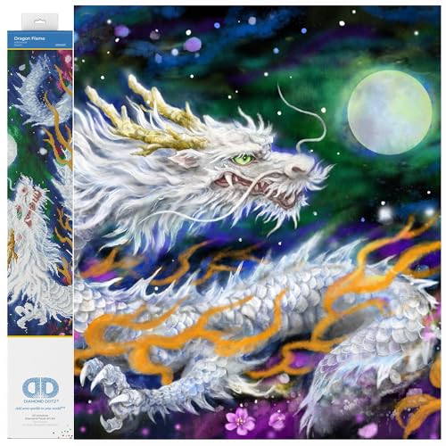 Diamond Dotz DD15-021 Dragon Flame, ca. 91 x 60 cm groß, Diamond Painting, Malen mit Diamanten, funkelndes Bild zum Selbstgestalten, für Kinder und Erwachsene von DIAMOND DOTZ