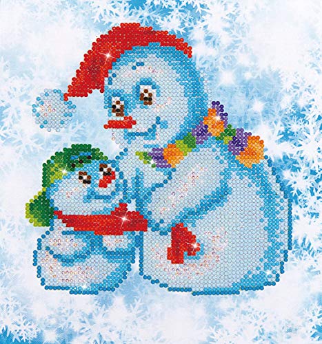 Diamond Dotz DD3-014 Schneemann, ca. 23 x 25 cm gro?, Diamond Painting, Malen mit Diamanten, funkelndes Bild zum Selbstgestalten, f?r Kinder und Erwachsene von DIAMOND DOTZ