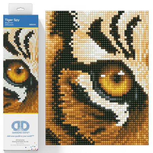 Diamond Dotz DD5-041 Tiger Augen, ca. 42 x 15 cm groß, Diamond Painting, Malen mit Diamanten, funkelndes Bild zum Selbstgestalten, für Kinder und Erwachsene von DIAMOND DOTZ