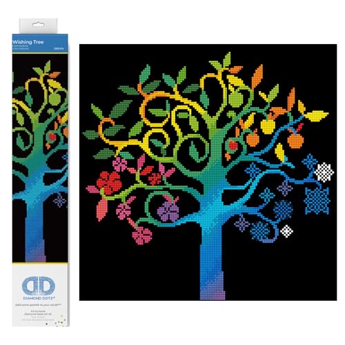 Diamond Dotz DD8-014 Wishing Tree, ca. 41 x 41 cm groß, Diamond Painting, Malen mit Diamanten, funkelndes Bild zum Selbstgestalten, für Kinder und Erwachsene von DIAMOND DOTZ