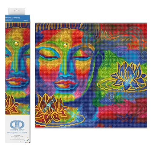 Diamond Dotz DD9-027 Buddha, ca. 40 x 37 cm groß, Diamond Painting, Malen mit Diamanten, funkelndes Bild zum Selbstgestalten, für Kinder und Erwachsene von DIAMOND DOTZ