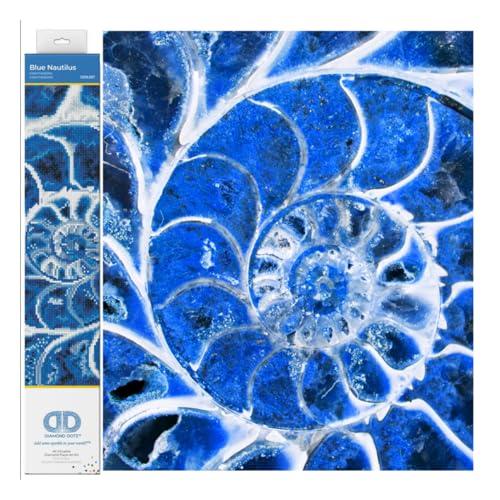 Diamond Dotz DD9-057 Blue Nautilus, ca. 51,5 x 37 cm groß, Diamond Painting, Malen mit Diamanten, funkelndes Bild zum Selbstgestalten, für Kinder und Erwachsene von DIAMOND DOTZ