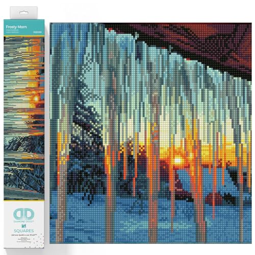 Diamond Dotz DQ9-006 Squares Frosty Morn, ca. 31 x 47 cm groß, Diamond Painting, Malen mit Diamanten, funkelndes Bild zum Selbstgestalten, für Kinder und Erwachsene von DIAMOND DOTZ