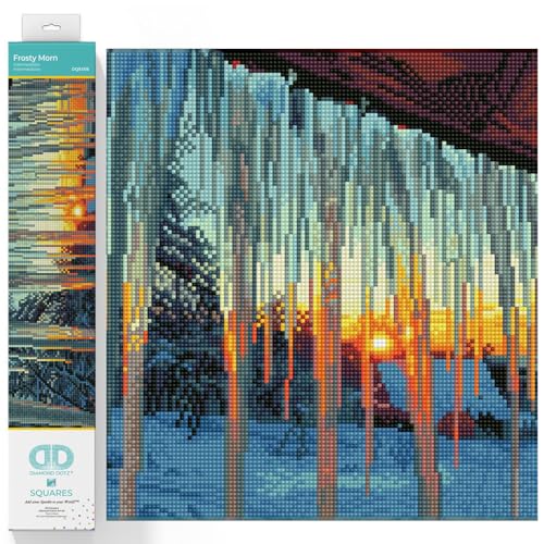 Diamond Dotz DQ9-006 Squares Frosty Morn, ca. 31 x 47 cm groß, Diamond Painting, Malen mit Diamanten, funkelndes Bild zum Selbstgestalten, für Kinder und Erwachsene von DIAMOND DOTZ