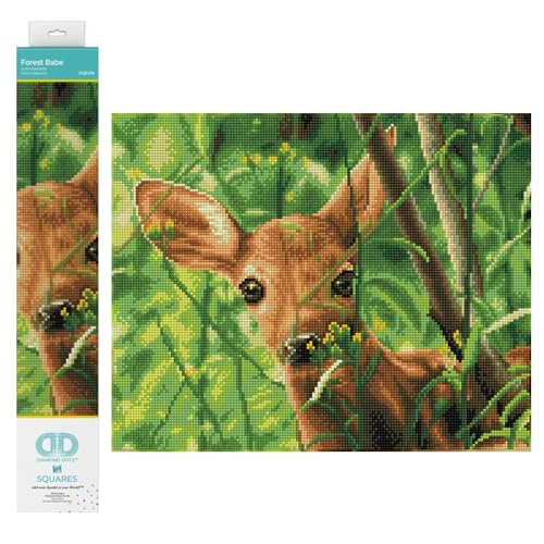 Diamond Dotz DQ9-010 Squares Forest Babe, ca. 33 x 41 cm groß, Diamond Painting, Malen mit Diamanten, funkelndes Bild zum Selbstgestalten, für Kinder und Erwachsene von DIAMOND DOTZ