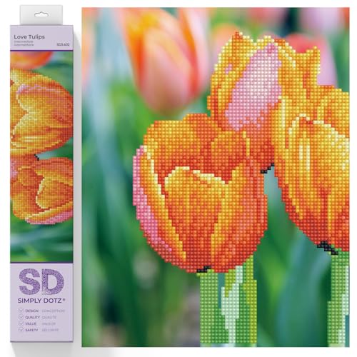 Diamond Dotz Simply Dotz Diamond Art Kit 13.8"X10.6"-Love Tulips von DIAMOND DOTZ