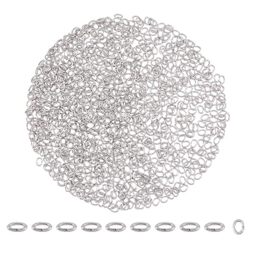 DICOSMETIC 1000 Stück Offene Biegeringe Aus Edelstahl 4x3mm Ovale Biegeringe Schmuckverbinder Ringe Zum Selbermachen von Halsketten Armbändern Ohrringen von DICOSMETIC