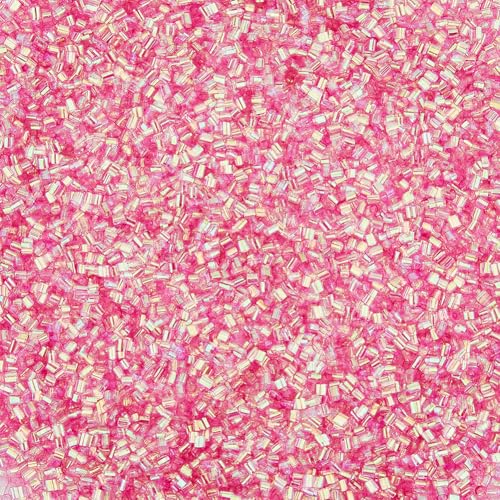 DICOSMETIC 150g Bingsu Perlen für Schlanke 15882 Stück Schillernde Weiche Strohrohrperlen 3D Kunststoffperlen Crunchy Microbeads Supplies Fuchsia Kunststoffperlen von DICOSMETIC