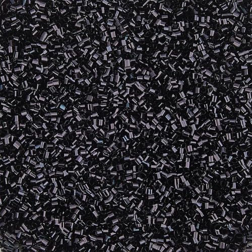 DICOSMETIC 150g Bingsu Perlen für Schlanke 15882 Stück Schillernde Weiche Strohrohrperlen 3D Kunststoffperlen Crunchy Microbeads Supplies Schwarze Kunststoffperlen von DICOSMETIC